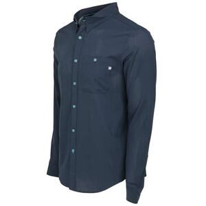 AVID Sportswear Men’s Cabo Performance Fishing Shirt Navy L Button Down UPF 50+